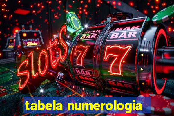 tabela numerologia